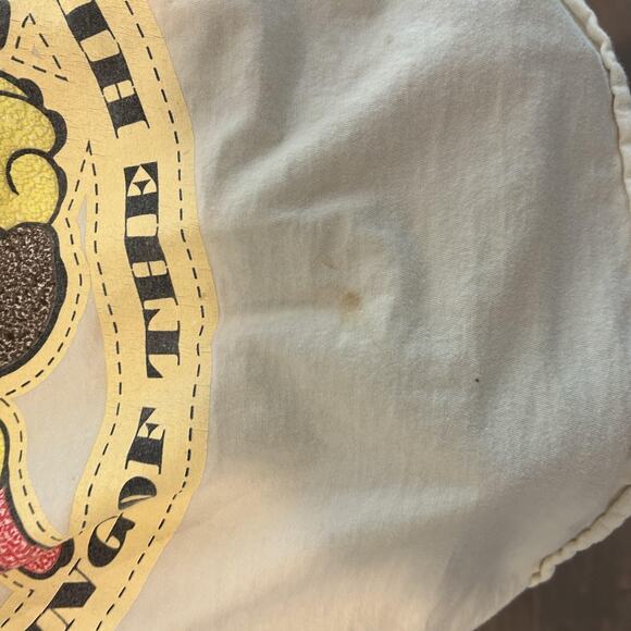 Vintage Garfield Shirt Large Beige Baseball Jersey Button Front Graphic 90s READ - Picture 13 of 16